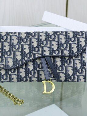 🌸Dior Long Saddle Wallet with Chain